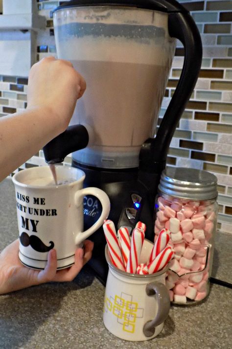 Hot Chocolate Machine Review - The WestBend Cocoa Grande - One Crazy House Bar Ideas For Party, Home Bar Aesthetic, Coffee Bar Ideas For Party, Hot Cocoa Maker, Party Coffee Bar, Christmas Hot Cocoa Bar, Coffee Bar Party, Chocolate Machine, Hot Chocolate Maker