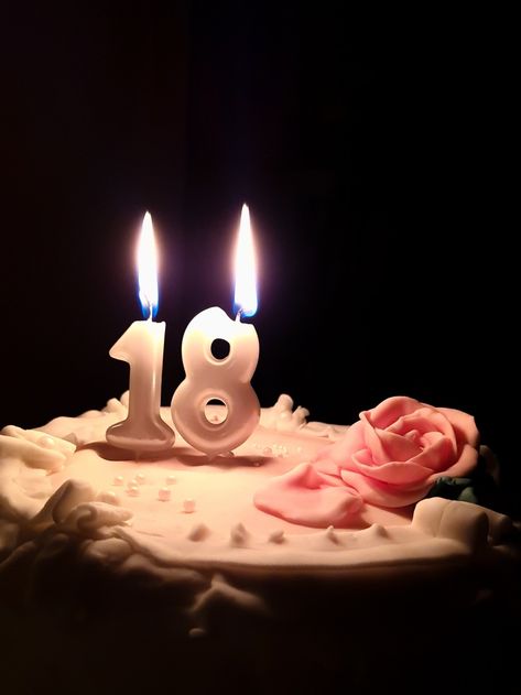 18th Birthday Story, 18th Birthday Story Instagram, Leng Leng, 18th Birthday Candles, Cake With Pearls, Cake Captions, Episode Overlays, Candle Tattoo Design, Gym Baddie