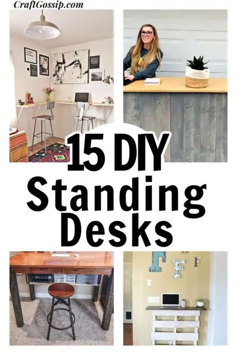 With more and more people working from home, the need for a comfortable and ergonomic workspace has become increasingly important. Standing desks have become a popular option for those seeking a he… Standing Desk Diy, Standing Desk Design, Ergonomic Workspace, Diy Standing Desk, Diy Bar Stools, Traditional Desk, Candles Diy, Stand Up Desk, Adjustable Standing Desk