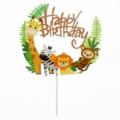 Jungle Safari Cake Topper Printable, Safari Theme Cake Topper Printable, Happy Birthday Topper Printable Free, Jungle Safari Cake, Happy Birthday Animals, Jungle Theme Cakes, Jungle Party Decorations, Jungle Theme Parties, Jungle Cake