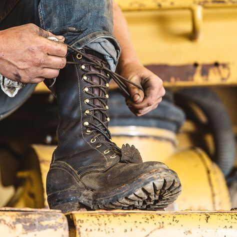 Nicks Handmade Boots - Best Work Boots on the Market | Nicks Boots Lumberjack Boots, Mens High Boots, Good Work Boots, Worker Boots, Logger Boots, Boots Outfit Men, Handmade Leather Boots, Handmade Boots, Old Boots