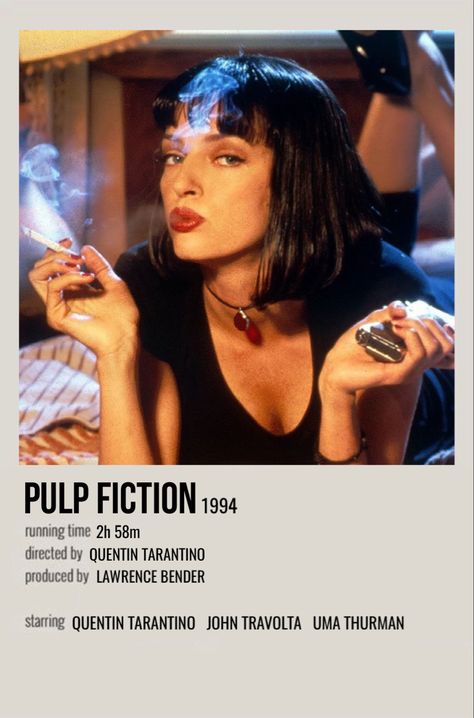 minimal polaroid movie poster for pulp fiction Barbie Posters, Jennifer’s Body, Quentin Tarantino Films, Indie Movie Posters, Film Polaroid, Movies To Watch Teenagers, Iconic Movie Posters, Movie Card, Girly Movies