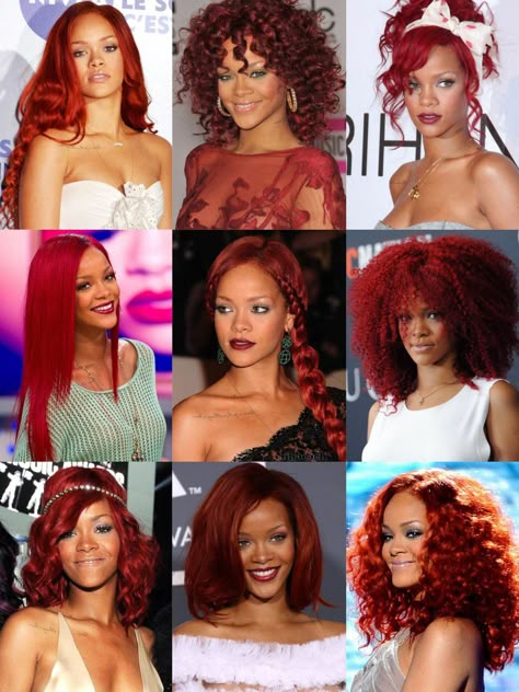 Rihanna Red Hair Era, Rihanna Red Braids, Rihanna Loud Era, Hair Inspo Color Red, Red Hair Rihanna, Rihanna Red Hair, Red Means, Rihanna Outfits, Youtube Vlog