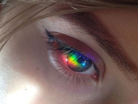 #Rainbow #Rainbows #ExplosiveRainbows Rainbow Eyes, Disney Instagram, Rainbow Aesthetic, Colour Pop, Aesthetic Eyes, Wow Art, Street Fashion Photography, Landscape Illustration, Retro Designs