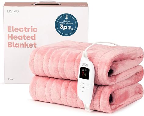 Machine Washable Ultra Soft Fleece Overblanket 160 x 120cm with 9 Heat Settings, Timer and Safety Cut Off (pink) Also available in grey, chocolate and cream Heated Throw, Electric Blanket, Heated Blanket, Pink Chocolate, Electric Blankets, Garden Bedding, Boots For Sale, Soft Furnishings, Christmas Outfit