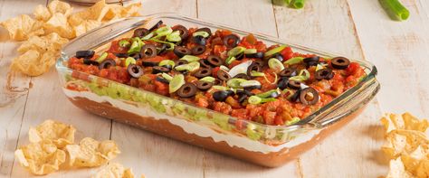 Be the star of the party with this all-time favourite layered dip. Full of flavours and textures this dip will be finished in no time! Layer Nacho Dip, Nacho Dip Recipe, Layered Nacho Dip, Nachos Dip Recipe, Layered Dip, Layered Dip Recipes, Nacho Dip, Guacamole Recipe Easy, Easy Guacamole