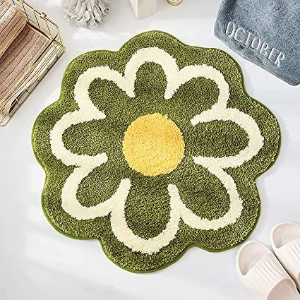 Indie Aesthetic Room, Baby Crawling Mat, Flower Bath Mat, Bedside Rugs, Floor Rugs Living Room, Flower Rug, Bedside Rug, Cashmere Color, Soft Carpet