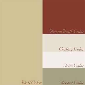 french country cottage paint color palette - Google Search Cottage Paint Colors, Red Accent Wall, French Country Bathroom, Cottage Painting, French Country Bedrooms, Tuscan Design, Pintura Exterior, Paint Color Palettes, Country Bedroom