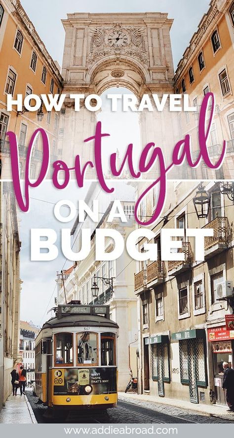 Think you have to go to Eastern Europe to travel Europe on a budget? Think again! This guide will tell you all about how to travel Portugal on a budget of only €55 a day! #Portugal #BudgetTravel via @addieabroad Portugal On A Budget, Bucket List Europe, Portugal Trip, Travel Portugal, Europe On A Budget, Lisbon Travel, Vacation Goals, Visit Portugal, Backpacking Europe