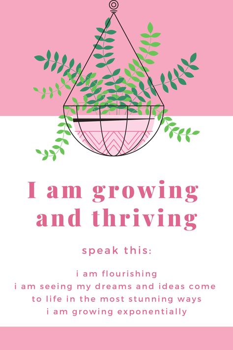 Thriving Quotes Inspiration, Plant Affirmations, Spring Affirmations, Manifesting Happiness, Growth Affirmations, Abundance Meditation, A Positive Thought, I Am Growing, Understanding Quotes