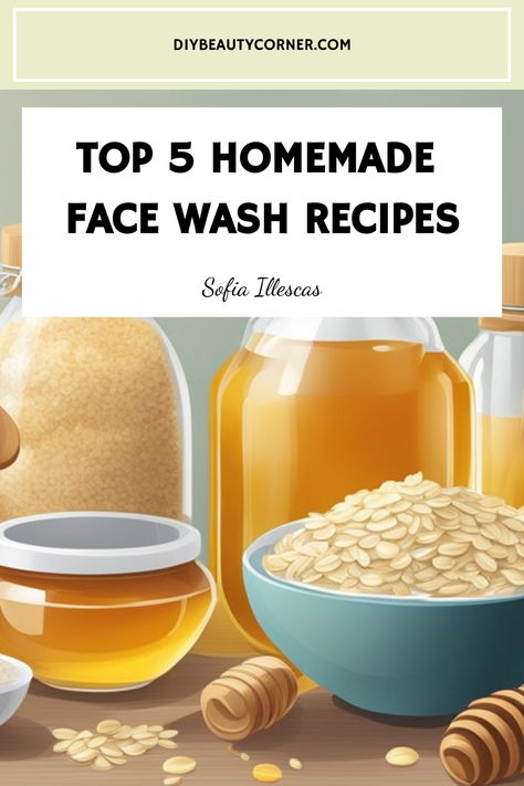 Top 5 Homemade Face Wash Recipes Face Wash Recipe Homemade, Face Wash Bar Recipe, Home Made Face Cleanser, Natural Face Wash Homemade, Anti Aging Face Wash, Face Wash Recipe, Homemade Makeup Remover, Organic Face Wash, Homemade Facial Cleanser