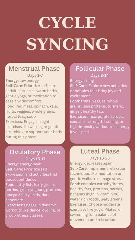 Cycle syncing Cycle Syncing Follicular Phase, Cycle Syncing Menstrual Phase, Cycle Syncing Foods, Cycle Syncing Diet, Cycling For Women, Girls Period, Ovulatory Phase, Hormone Nutrition, Cycling Food