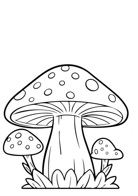 Whimsical Mushroom Drawing, How To Draw A Mushroom Easy, Mushroom Stencils Patterns, Mushroom Circle Drawing, Mushroom Outline Drawing, Cool Mushroom Drawings Trippy, Cute Mushrooms Drawing, Mushroom Drawings Easy, Small Mushroom Drawing