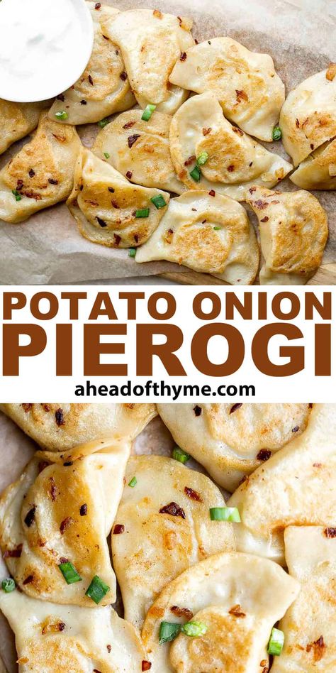 Potato And Onion Perogies, Russian Perogies Recipe, Homemade Perogies Recipe, Deep Fried Perogies, Perogie Filling Ideas, Perogies Dough Recipe, Pierogi Filling Recipes, Potato Onion Recipes, Potato And Onion Pierogi Recipe