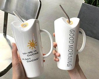 Everything your home and your heart desires by Rubycraftdecor Ceramics Mugs, Cute Words, Hot Gifts, Good Morning Sunshine, Coffee Milk, Glass Straws, Cup Gifts, Best Birthday Gifts, Metal Straws