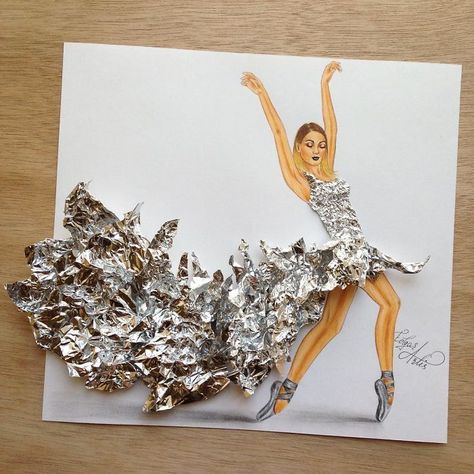 Armenian Fashion Illustrator Creates Stunning Dresses From Everyday Objects (10+ Pics) Armenian Fashion, Fashion Illustration Sketches Dresses, Illustrator Design, Fashion Design Sketchbook, Tin Foil, Fashion Illustration Dresses, Fashion Illustration Sketches, Creative Artwork, Fashion Design Drawings