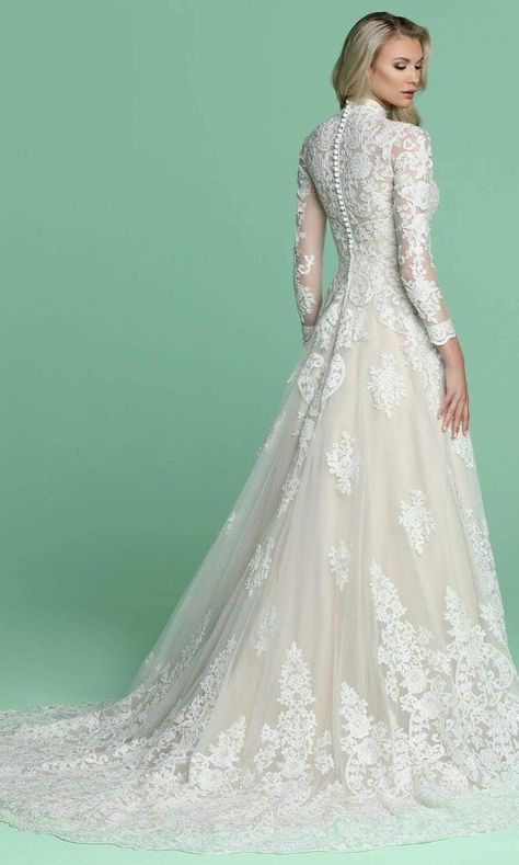 Wedding Bridal Dresses High Collar Wedding Dress, Conservative Wedding Dress, Bridal Gowns Vintage, High Neck Wedding Dress, Neck Wedding Dress, Sleeve Wedding Dress, Wedding Dress Trends, Long Sleeve Wedding, Wedding Dress Sleeves