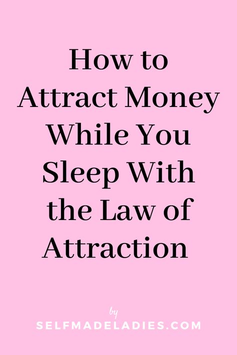 I get that question often, how to manifest money in 24 hours. Or how can you attract money while you sleep? Does sleep manifestation work? Learn here how to manifest while sleeping, but a way that really works. The law of attraction is not magic but used the right way, magical things can happen. Money mindset & manifestation coach Mia Fox gives you the best manifesting tips at SelfMadeLadies.com - manifest anything while you sleep, affirmations while you sleep, manifestation 101 Manifestation Check, Money Manifestation, Law Of Attraction Money, Lost My Job, Wealth Affirmations, Manifestation Law Of Attraction, Manifesting Money, Attract Money, Manifest Money