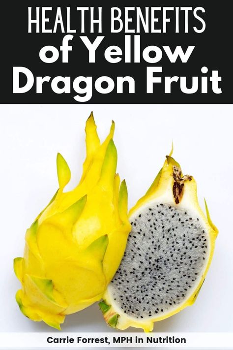 Dragon fruit, also known as pitaya, is a tropical fruit that is gaining popularity in North America. It is often eaten for breakfast or as a snack, and can be found in many grocery stores. But what exactly is dragon fruit and what are the health benefits of eating it? In this article, I'll answer all of your questions about the benefits of eating yellow dragon fruit! Health Benefits Of Dragon Fruit, Benefits Of Yellow Dragon Fruit, Yellow Dragon Fruit Benefits, Gentle Nutrition, Dragon Fruit Benefits, Yellow Dragon Fruit, Real Food Diet, Turmeric Shots, Amazing Food Hacks