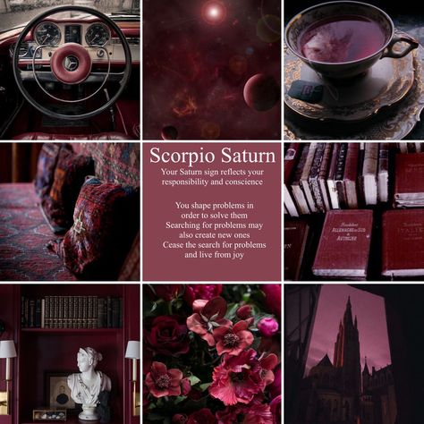 Scorpio Midheaven Aesthetic, Fate Serenity, Red Magic Aesthetic, Saturn In Scorpio, Saturn Aesthetic, Scorpio Aesthetic, Scorpio Fashion, Zodiac Vibes, Zodiac Aesthetic