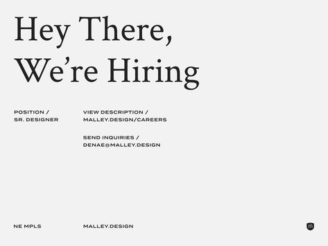 Hiring Poster, Now Hiring, We Are Hiring, We're Hiring, Jobs Hiring, Job Posting, Post Design, Hey There, Portfolio Design