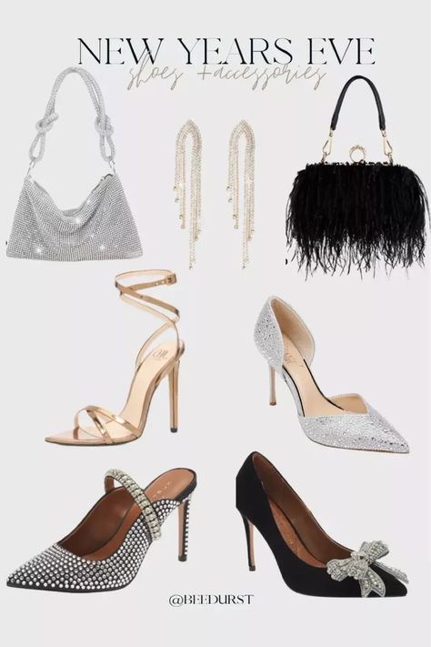 Shop all of these shoes and accessories perfect for NYE or your next event through the link below! Earrings Beaded, Shoes And Accessories, New Years Eve, Holiday Outfits, Happy New, Happy New Year, Shoe Accessories, Shoes Accessories, Cute Outfits