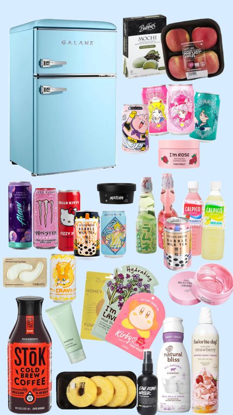 #restock #kawaii #kawaiiaesthetic #asiabeauty #lush #skincare #cute #minifridge #neededtorestock #snacks #snacktime Kawaii, Mini Fridge In Bedroom Aesthetic, Lush Skincare, Mini Fridge In Bedroom, Rosé Sleeping, Micro Kitchen, Pink Lady Apples, Fridge Organization, Kawaii Aesthetic