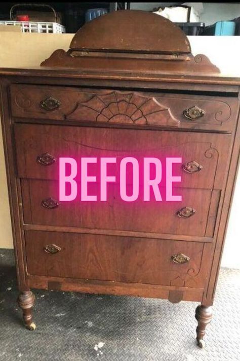 diy furniture flip upcycle ideas. #hometalk #furniture #furnituremakeover #dresser #dressermakeover | sponsored Upcycle Ideas Diy, Vintage Dresser Makeover, Diy Furniture Flip, Diy Dresser Makeover, Lampshade Makeover, Small Dresser, Upcycle Ideas, Furniture Flip, Makeover Before And After