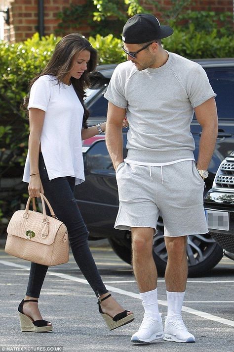 Wish you were there: The former TOWIE star was pictured looking tired and down as he lande... Casual Outfit With Wedges, Wedges And Jeans Outfit, Gold Wedges Outfit, Wedges And Shorts, Wedges Outfit Winter, Black Wedges Outfit, Wedge Outfit, Wedges Outfit, Mark Wright