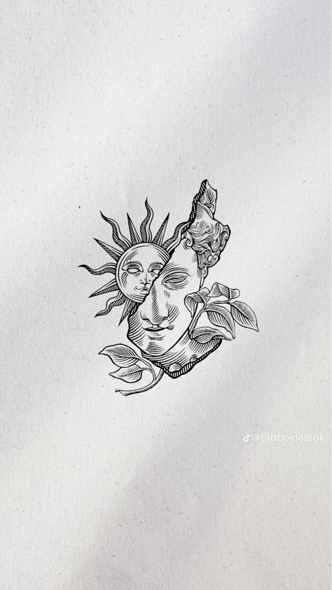 Apollo Sun God Tattoo, Helios God Tattoo, Rufus Du Sol Tattoo, Apollon Tattoo, Apollo Tattoo, Patch Tattoo, God Tattoos, Leg Tattoo, Sun Tattoo