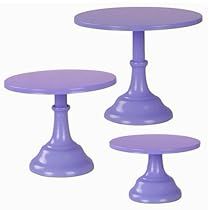 Purple Table Settings Wedding, Purple Dessert Tables, Tall Cake Stand, Purple Desserts, Cake Pop Stand, Tall Cake, Metal Cake Stand, Cake Stand Set, Cake Pop Stands