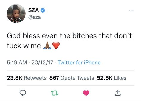 Good people still exist !!!🙏🏽♥️ Kill The Urge To Be Chosen Choose Yourself Sza, Sza Aesthetic Qoutes, Instagram Captions Lyrics Sza, Pretty Little Birds Sza Lyrics, Sea Quotes Twitter, Sza Singer Quotes, Sza Quotes Twitter, Sza Twitter Tweets, Sza Instagram Captions