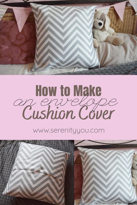 How to Make an Envelope Cushion Cover - Serenity You Envelope Cushion Cover, Make An Envelope, Machine Project, Autumn Projects, Diy Cushion Covers, Cushion Cover Pattern, Pillow Patterns, Sewing Machine Projects, Knitting Group