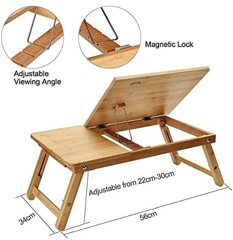 Harcas Bamboo Laptop Stand for Desk. Notebook Table Foldable and Portable Design. Adjustable Height and Viewing Angle. Can Be Used as a Breakfast Tray or Drawing Table. Perfect for 15.6-inch Laptops: Amazon.co.uk: Computers & Accessories Laptop Stand For Desk, Laptop Table For Bed, Laptop Desk Stand, Table Saw Fence, Table Foldable, Classy Halloween Decor, Foldable Desk, Diy Halloween Decor, Bed Tray