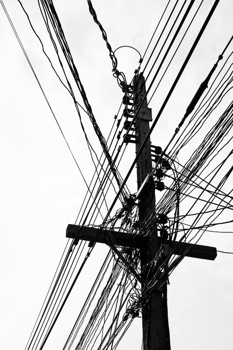 Original Art Digital/Black & White Photography, measuring: 50.8W x 76.2H x 0.3D cm, by: Timothy Mcguire (United States). Styles: Fine Art, Photorealism, Documentary. Subject: Technology. Keywords: Powerlines, Lines, Wires, Pole, Connecting, Connections, Graphic, High Contrast, Diagonals, Cables, Utility, Technology. This Digital/Black & White Photography is one of a kind and once sold will no longer be available to purchase. Buy art at Saatchi Art. Famous Photographers Ansel Adams, Fine Art Black And White Photography, High Contrast Black And White Photography, Black And White Photography With Color, Black And White Artistic Photography, Surrealism Photography Conceptual, B W Photography, Still Life Photography Black And White, Interconnectedness Art