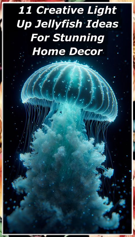 Looking to add a mesmerizing touch to your home decor? Check out these 11 creative light up jellyfish ideas that will illuminate your space with their unique beauty. From DIY projects to ready-made options, these stunning jellyfish lights will bring a magical ambiance to any room. Whether you're looking to create a relaxing atmosphere or simply want to add a touch of whimsy, these light up jellyfish are sure to impress. Brighten up your space with these enchanting decor ideas today! Jellyfish Fairy Lights, Jellyfish Light Diy, Light Up Jellyfish, Jellyfish Lighting, Jellyfish Ideas, Diy Jellyfish Decoration, Jellyfish Lights, Glowing Centerpieces, Diy Jellyfish