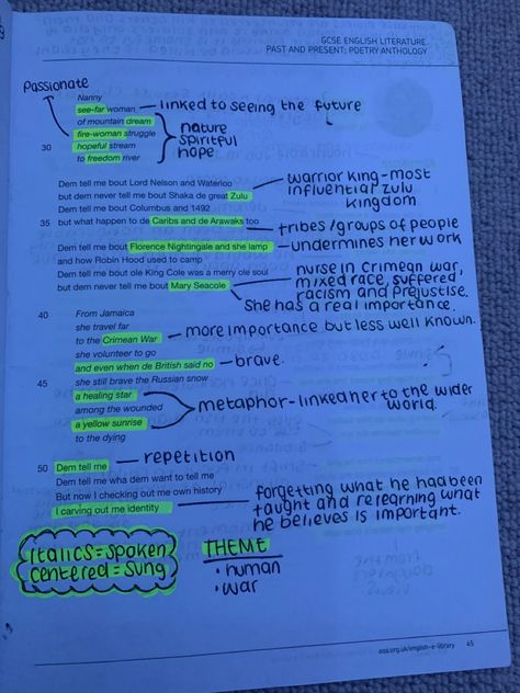 Checking Out Me History Analysis, Checking Out Me History Annotations, Checking Out Me History, English Literature Aesthetic, Be Rory Gilmore, English Literature Poems, Gcse Poems, Literature Poems, English Revision