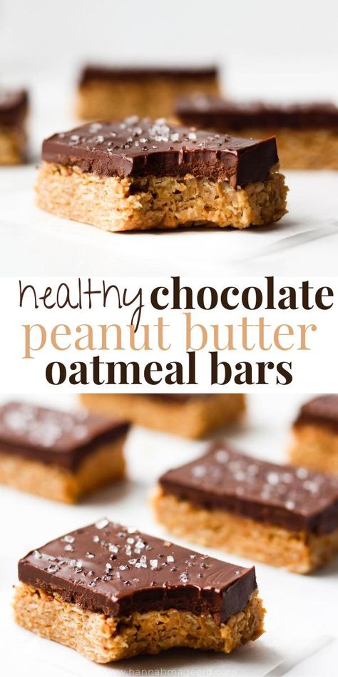 Clean Eating Desserts, Healthy Dessert For Two, Chocolate Peanut Butter Oatmeal Bars, Chocolate Peanut Butter Oatmeal, Clean Desserts, Peanut Butter Oatmeal Bars, Dessert Oreo, Homemade Toffee, Healthy Sweet Snacks