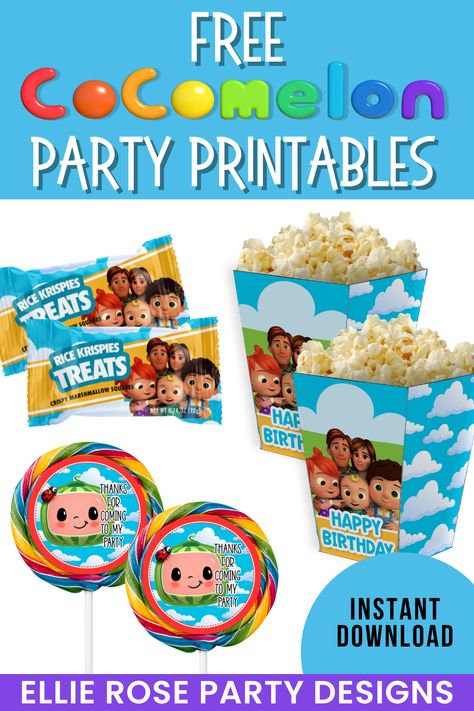 Planning a Cocomelon party and need some decor? These free Cocomelon party printables are perfect for you! Click through to download! Cocomelon Party Printables, Cocomelon Party Decorations, Cocomelon 2nd Birthday, Coco Melon Birthday, Cocomelon Party Ideas, Birthday Hacks, Cocomelon Birthday Party, Cocomelon Theme, Coco Melon