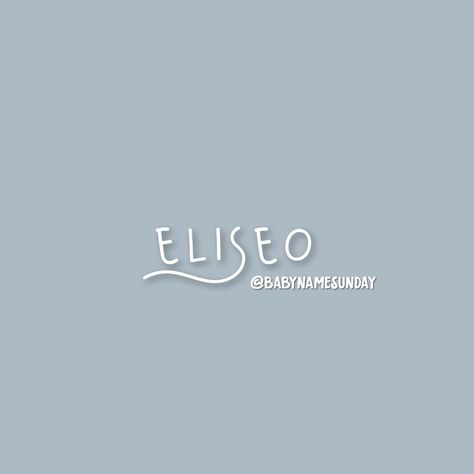 Heidi From Baby Name Sunday🌿 on Instagram: “ELISEO —— [a-lee-say-oh] Italian and spanish variation of Elisha meaning “God is my salvation” ☁️ (#795 for boys in 2018) nn: Eli, Liseo,…” Arlo Name Meaning, Axel Name Meaning, Elias Name Meaning, Italian Names Boy, El Elyon Names Of God, Meaning Of The Name Ella, Unique Baby Boy Names, Unique Baby, Baby Boy Names