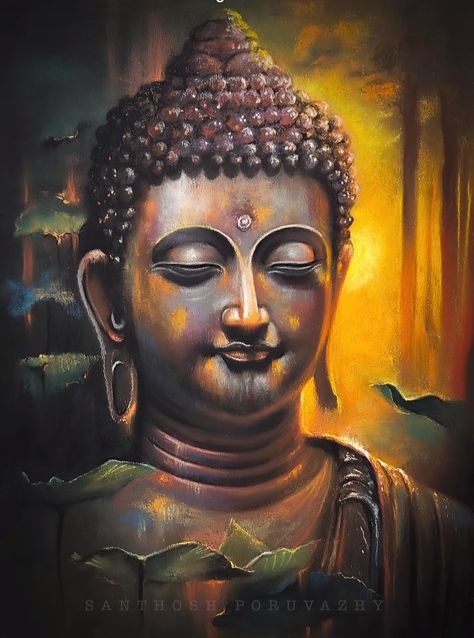 Buddha Face Painting, Gautam Budh, Budha Art, Buddha Painting Canvas, Buddha Art Drawing, Kerala Mural Painting, Buddha Face, Buddha Art Painting, Dream Painting