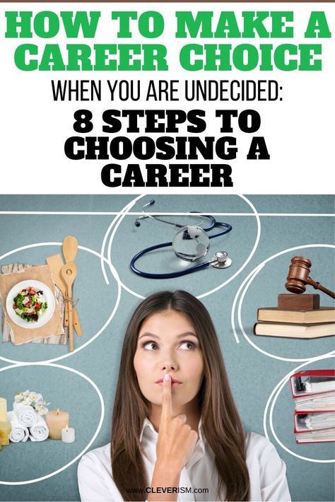 How to Make a Career Choice When You Are Undecided: 8 Steps to Choosing a Career | Cleverism Technology Careers, Career Test, Career Motivation, Career Pathways, Career Search, Tech Career, Different Careers, Career Day, Choosing A Career