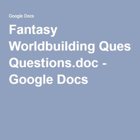 Worldbuilding Questions, Fantasy Worldbuilding, Magical Beasts, Average People, Laws Of Nature, Comic Tutorial, Fantasy Fiction, Writing Resources, Start Writing