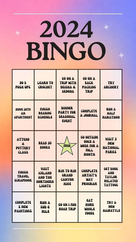 2024 Retro Bingo Card Warm Aura Canva Template 2024 Bingo Card, Games To Download On Phone, Card Bingo, Virtual Journal, 2024 Resolutions, Bingo Ideas, Tutoring Resources, Camping Bingo, Custom Bingo Cards