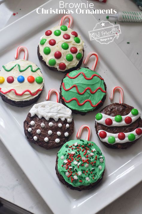 Brownie Christmas, Christmas Food Ideas, Christmas Food Crafts, Christmas Cookies Kids, Christmas Party Treats, Xmas Recipes, Christmas Eats, Christmas Brownies, Potluck Ideas