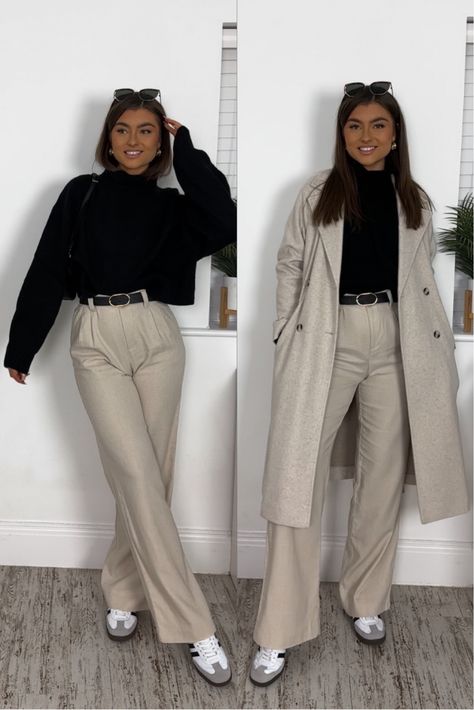 Oversized turtleneck jumper curated on LTK Sunday Attire, Outfit Large, Jumper Women, Turtleneck Outfit, Turtleneck Jumper, Modest Outfit, Oversized Turtleneck, Beige Pants, Turtle Neck Jumper