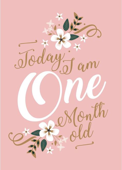 Baby Milestone CardsBaby ShowerNew Baby Gift Mum To Be | Etsy 1 Month Old Quotes, Baby Birthday Quotes, One Month Baby, Mum To Be, One Month Old, Baby Milestone Cards, Bday Cards, Floral Border Design, Baby Milestone