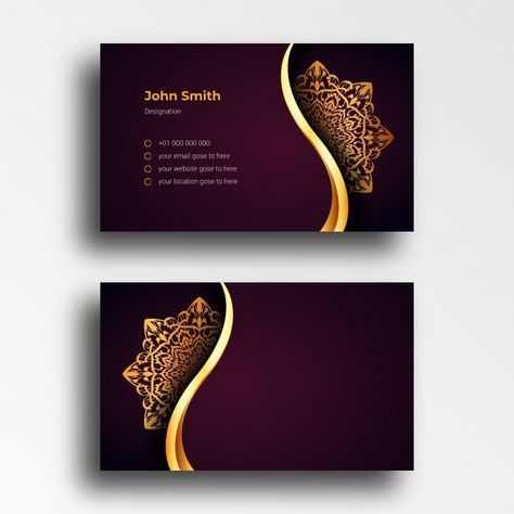 Luxury business card design template wit... | Premium Vector #Freepik #vector #business card Visiting Card Design Backgrounds, Visiting Cards Design Png, Furniture Visiting Card Design, Boutique Visiting Card Designs, Cart Visit Design, Salon Visiting Card Design, Design Template Backgrounds, Visiting Cards Design, Cart Visit