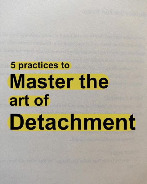 ✨Sharing 5 main practices to help you master the art of detachment. ✨Detachment is about maintaining emotional independence and letting go of excessive investment in outcomes, people and possessions. It’s not apathy but a balanced mindset that fosters inner peace and resilience. ✨Why detachment is important? 📍It helps maintain emotional equilibrium. By not becoming overly attached to outcomes or people, individuals can navigate the emotional ups and downs more smoothly. 📍Being detached ... The Art Of Detachment, Art Of Detachment, Emotional Independence, Law Of Detachment, Emotional Detachment, Card News, Ups And Downs, Inner Peace, Letting Go