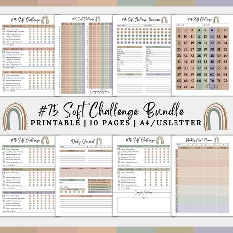 75 Soft Challenge Tips & Guides + 17 Soft Challenge Templates 75 Medium Challenge Tracker, 75 Medium Challenge, 75 Day Challenge, 75 Soft Challenge Tracker, 75 Soft Challenge, 75 Hard Challenge, Soft Challenge, Fitness Tracker Printable, Student Dashboard